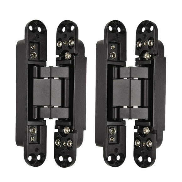 2Pcs 6 Inch Concealed Door Hinges Invisible Hinges Concealed Hinges 180 Degree Swing Hinge 3 Way Adjustable Butt Hinge A