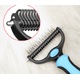 thumbnail image 5 of Cepillo para el pelo de mascotas, peine para el cuidado de mascotas, cepillo para el pelo de perros y gatos, rastrillo para perros enredados, peine para eliminar el pelo de perros y gatos, trompeta azul M ER, 5 of 5