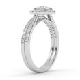thumbnail image 4 of AFFY Halo Solitaire Bridal Ring Set, 1.10 Cttw Lab Grown Diamond Engagement Wedding Rings for Women 10K Solid White Gold F-G, VS-SI Quality Ring Size-6.5, 4 of 6