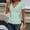 Green, variant on Womens V Neck T-Shirts Short Sleeve Ruched Buttons Tops Dressy Eyelets Casual Blouses Spring Summer Tees S-2XL White XXL(XXL)