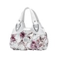 thumbnail image 1 of Printed Tote Bag Flower Pattern Multi Pockets Large Capacity Faux Leather Shoulder Bag for Party Gathering Wedding Banquet, 1 of 11