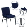thumbnail image 3 of 4 Pk. HERCULES Series Heavy Duty Navy Blue Dot Fabric Stack Chair, 3 of 9