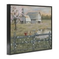 thumbnail image 3 of Stupell Industries Blossoming Trees Birds Perched Country Farm Fence Painting Black Framed Art Print Wall Art, Design by Pam Britton, 3 of 5