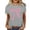 Light Gray, variant on Bow Printed T Shirts for Women Crew Neck Short Sleeve Tee Summer Breathable Basic Top Black L
