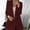 Wine, variant on Elegant Women's Open Front Collarless Long Sleeve Business Suit Jacket for Outdoor Casual Wear
