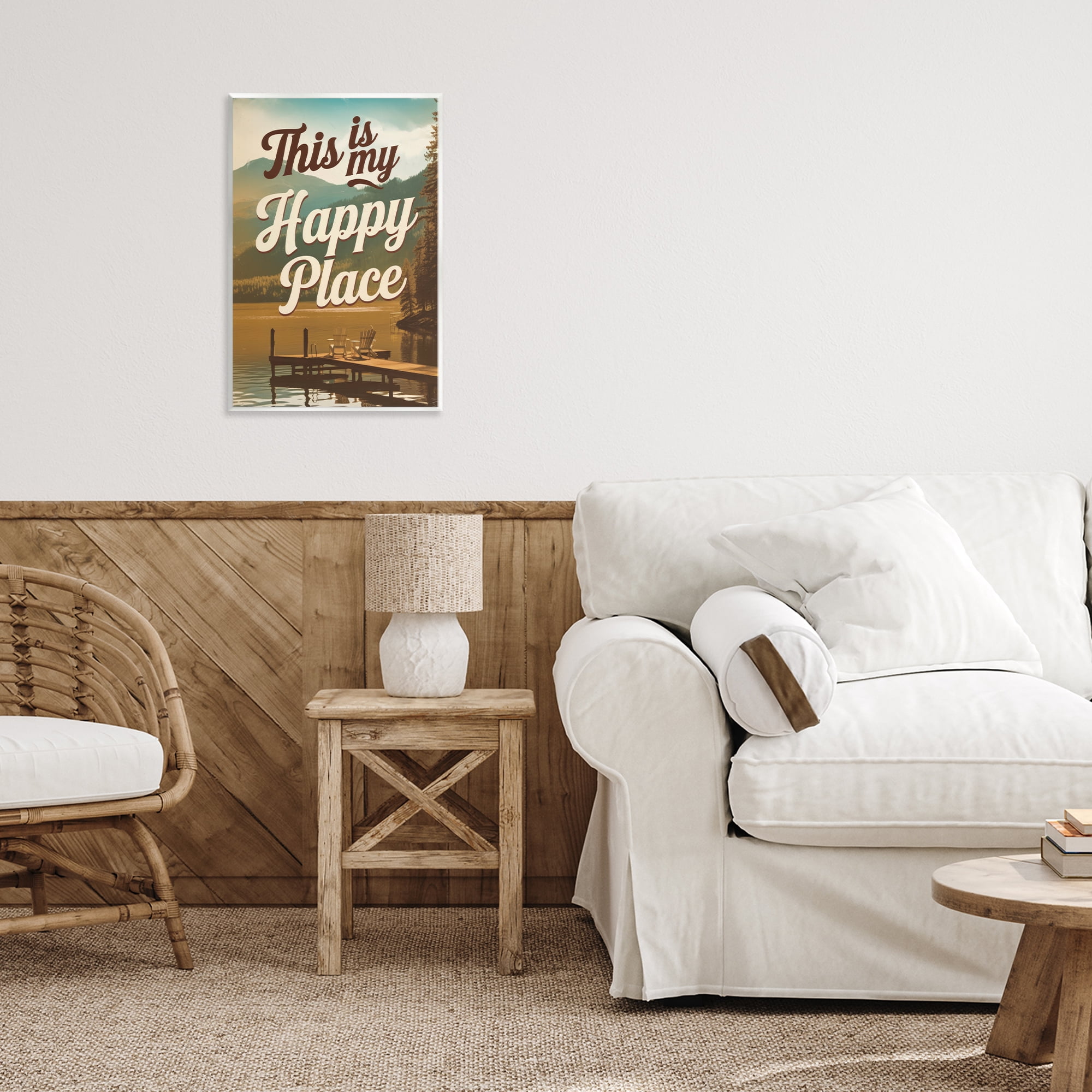 Stupell Industries Vintage My Happy Place Wall Plaque Art, design by Andreas Magnusson