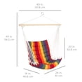 thumbnail image 6 of Best Choice Products Indoor Outdoor Padded Cotton Hammock Hanging Chair w/ 40in Spreader Bar - Multicolor, 6 of 6
