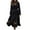Black_001, variant on Women Bohemian Trench Coat Long Double Overcoat for Warm Fall and Winter Wear Stylish Statement Coat RD1 M
