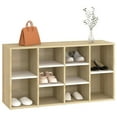 thumbnail image 3 of vidaXL Shoe Bench Shoe Cubby Rack Organizer with Compartments Engineered Wood, 3 of 66