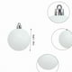 thumbnail image 5 of Decoraciones navideñas, 24 bolas navideñas blancas de 10 ml para manualidades, ideales para decorar el árbol de Navidad. Irrompibles, perfectas para fiestas navideñas. Incluye colgante., 5 of 8