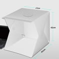 thumbnail image 2 of OULII Boîte Lumineuse de Table Led 1Ensemble Studio de Photographie Portable 40x41x42Cm, 2 of 8