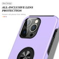 thumbnail image 6 of Allytech iPhone 15 Pro Case 6.1" with Ring Holder Stand, Shockproof PC Shell Back Cover Slim Fit Compatible with Car Mount Bumper Anti-Scratch Phone Case for Apple iPhone 15 Pro - Purple, 6 of 7