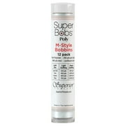SuperBobs Polyester M-Style Bobbin 12 Pack Lace White