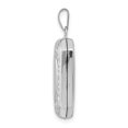 thumbnail image 2 of 14k White Gold 20mm Book Border Locket Pendant Charm Shaped, 2 of 7