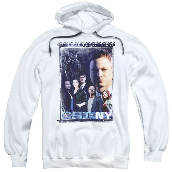 Csi Ny Watchful Eye Adult Pullover Hoodie Sweatshirt White