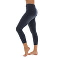 thumbnail image 2 of Just Love Denim Wash Capri Jeggings for Women 6855-BLK-3X (Dark Denim Capri, Medium), 2 of 3