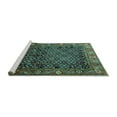thumbnail image 2 of Ahgly Company Machine Washable Indoor Rectangle Persian Turquoise Blue Traditional Area Rugs, 7' x 9', 2 of 4