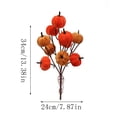 thumbnail image 3 of Lilixerw Halloween Pumpkin Pick Stem Decoration, Multi‑Head Artificial Pumpkin Spray with Mixed Orange and Brown Tone, for Vase, Centerpiece and Floral Arrangement, 13.38x7.87 inch, 3 of 7