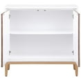 thumbnail image 4 of Coaster Gretchen 2-Door Wood Fluted Parquet Cabinet in White and Brown, 4 of 14