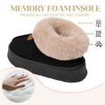 thumbnail image 4 of Ecetana Women's Bootie Slippers Memory Foam Furry Slipper Non-slip House Shoes with Fluffy Collar, 4 of 7