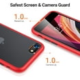 thumbnail image 2 of Entronix Shockproof Matte Case Designed for iPhone 7/8 with Soft TPU Bumper, Slim Case Red, 2 of 4