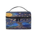 thumbnail image 2 of DIXRUYEE Train Case Cosmetics Organizer Fashion Moonlit Blossoms Printed Size: 9x6.2x6.5 in, 2 of 5