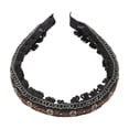 thumbnail image 5 of Unique Bargains 1 Pc Headband Embroidery Flower Hair Accessories for Women Black, 5 of 5
