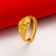 thumbnail image 4 of Anillo de oro con cuentas de transferencia de oro de Vietnam para mujer, apertura mate ajustable, anillo de dedo índice chapado en oro con moneda europea a juego, 4 of 6