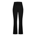 thumbnail image 5 of Stretchy Yoga Pants for Women Drawstring High Waisted Flare Leggings Solid Color Workout Running Elastic Waist Pull on Pants, 5 of 8