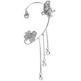 thumbnail image 1 of MasteelfCA Butterfly Earring Sparkling No Piercing Hanging Earring Tassel Style Ear Clip, 1 of 7