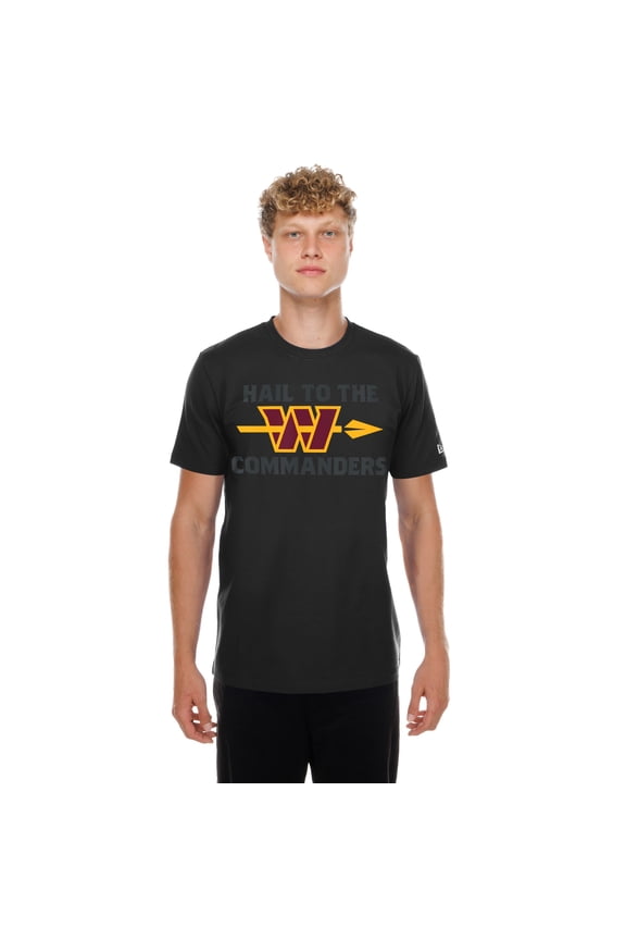 Men's New Era Black Washington Commanders Hail to the Commanders T-Shirt