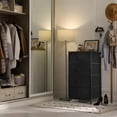 thumbnail image 2 of Small Nightstand Dresser, 4 Drawer Fabric Storage Bins Organizer, Black, 2 of 7