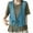 Blue-womens casual tanks, variant on Eryao Daily Deals Women's Casual Cotton Linen Vest Vintage Sleeveless Open Front Kimono Cardigan V-Neck Blazer Waistcoat Tops,Blue,XXL