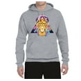 thumbnail image 2 of Lion Throne King Crown Animal Lover Unisex Graphic Hoodie Sweatshirt, Heather Grey, Small, 2 of 3