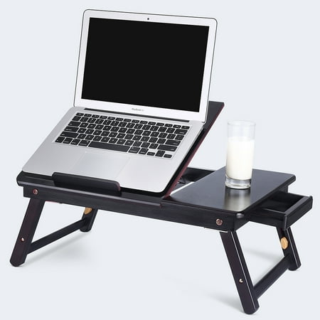 Yosoo Portable Bamboo Foldable Laptop Desk Notebook Adjustable