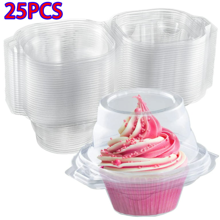 Stackable Individual Cupcake Container With Deep Dome - 50/Pack