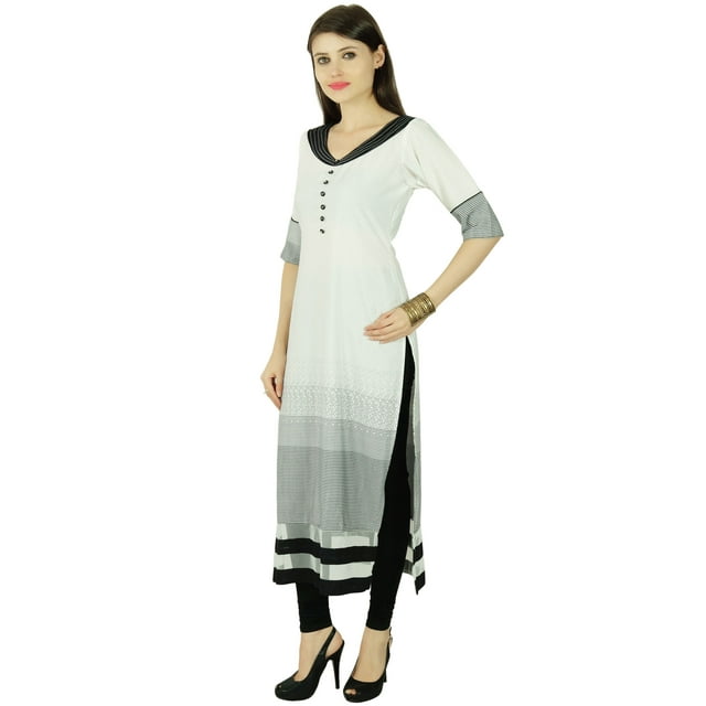 Phagun Kurti Ethnique Designer Décontracté Bollywood à Pois Tunique en Polyester pour Femmes
