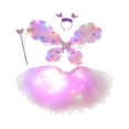 thumbnail image 2 of 4x conjunto de disfraces de hadas para niñas con ala de mariposa iluminada, aro para el cabello, de luminosa, traje de disfraces para el Rosa, 2 of 9