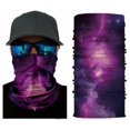 thumbnail image 1 of Purple Galaxy Face Balaclava Scarf Neck Rave Shield Sun Gaiter Headwear Mask, 1 of 8