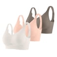 thumbnail image 1 of Brasier conjunto de 3 Piezas de Sujetador Deportivo sin Costuras y Cómodo para Mujer, con Soporte Ajustable, para Uso En Casa, Ocio y Entrenamiento Durante Toda La Temporada. Grande, 1 of 5