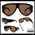 thumbnail image 2 of SA106 Oversized Retro Racer Thick Frame Aviator Sunglasses / Tortoise - Brown, 2 of 7