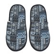 thumbnail image 1 of Balery Snowflake Vintage Pattern Pantuflas de Casa de Felpa Silenciosas con Diseño Estampado, Zapatillas Cómodas Antideslizantes de Algodón para Interior-Medium, 1 of 8