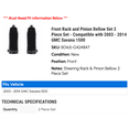 thumbnail image 2 of Front Rack and Pinion Bellow Set 2 Piece Set - Compatible with 2003 - 2014 GMC Savana 1500 2004 2005 2006 2007 2008 2009 2010 2011 2012 2013, 2 of 2