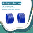 thumbnail image 3 of Toystoory Anillo de mango de raqueta de tenis de silicona, 2 piezas, reutilizable, banda elástica de Color sólido, sobregrip deportivo para Tenis Azul, 3 of 6