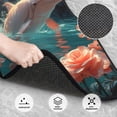 thumbnail image 3 of Pofeuu Flower White Dolphin Print Car Foot Mat Set of 4 Pieces - All-Weather Full Set Floor Mats for Cars Trucks SUVs, 3 of 7