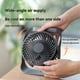 thumbnail image 4 of Desktop Can Be Wall Mounted Fan Home Portable Handheld Rechargeable Fan Four-Speed High Wind Speed F, 4 of 5