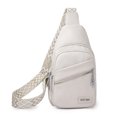 thumbnail image 1 of Bolso de pecho para mujer, correa ajustable para el hombro, monedero para niñas de color sólido (blanco) Ehuebsd  Para Estrenar, 1 of 7