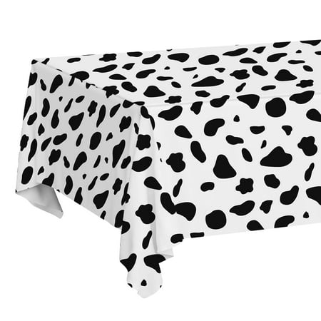 

PHOGARY 3PACK Cow Print Party Tablecloth (54 x 108in) Farm Barnyard Party Supplies for Picnics Disposable Plastic Table Cover Kids Boys Girls Animal Themed Birthday Baby Shower