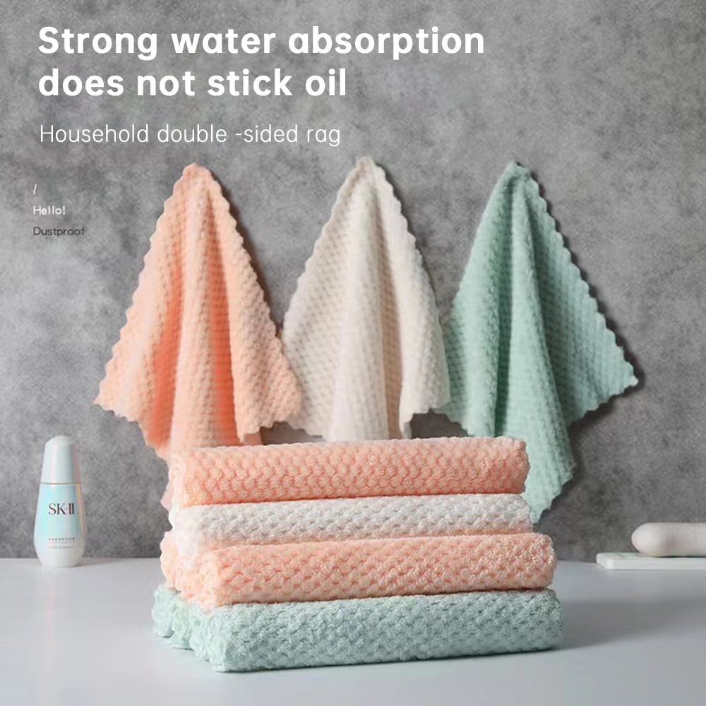 Dish Towels for Kitchen 11.81x11.81 Inches, Pack of 8 Cotton Kitchen Towels for Drying Dishes, Absorbent Bar Mop Towels, Other
