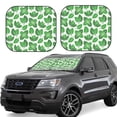 thumbnail image 2 of Picia Green Leaves 2 Piece Car Windshield Sun Shade Foldable | Foldable Sun Shield for Front Window Blocks UV Rays and Keeps Your Vehicle Cool-Medium, 2 of 7